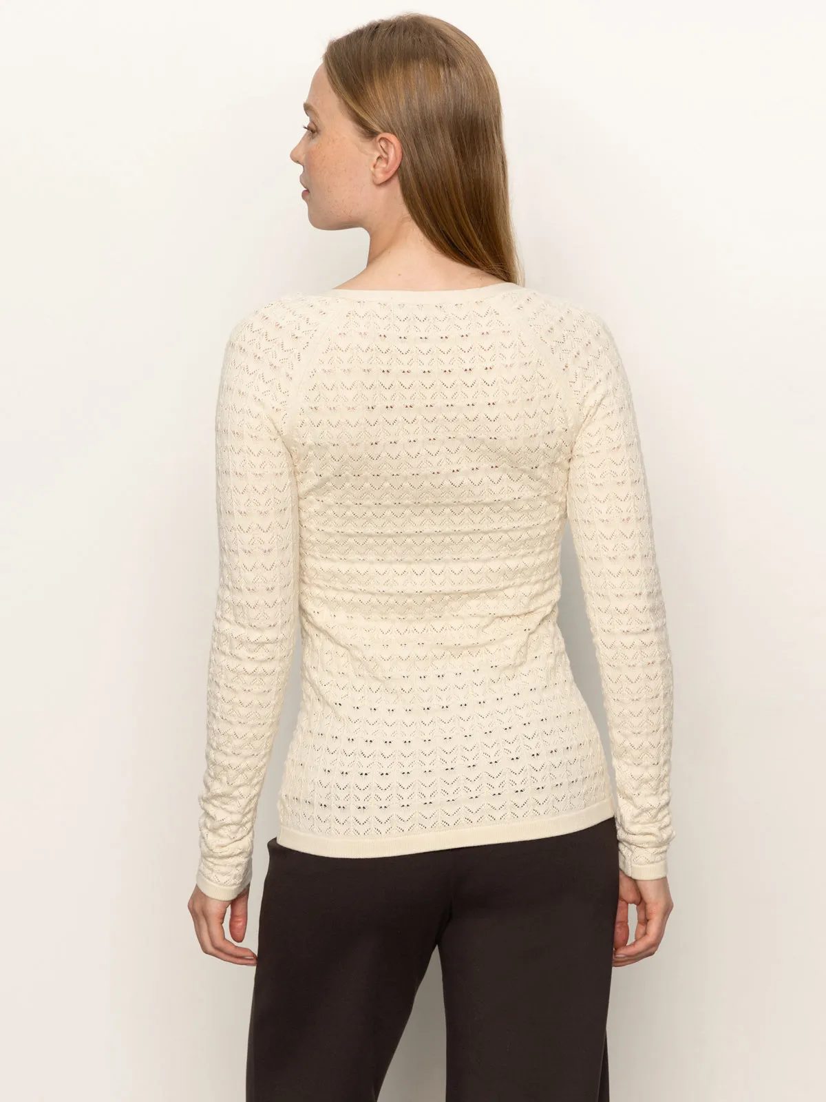 UV Blocking Fabric Fitted Raglan Cardi Light Oat
