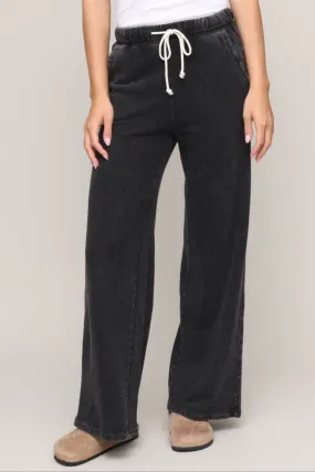 Hunter Knit Denim Pant Ribbed Collar Style