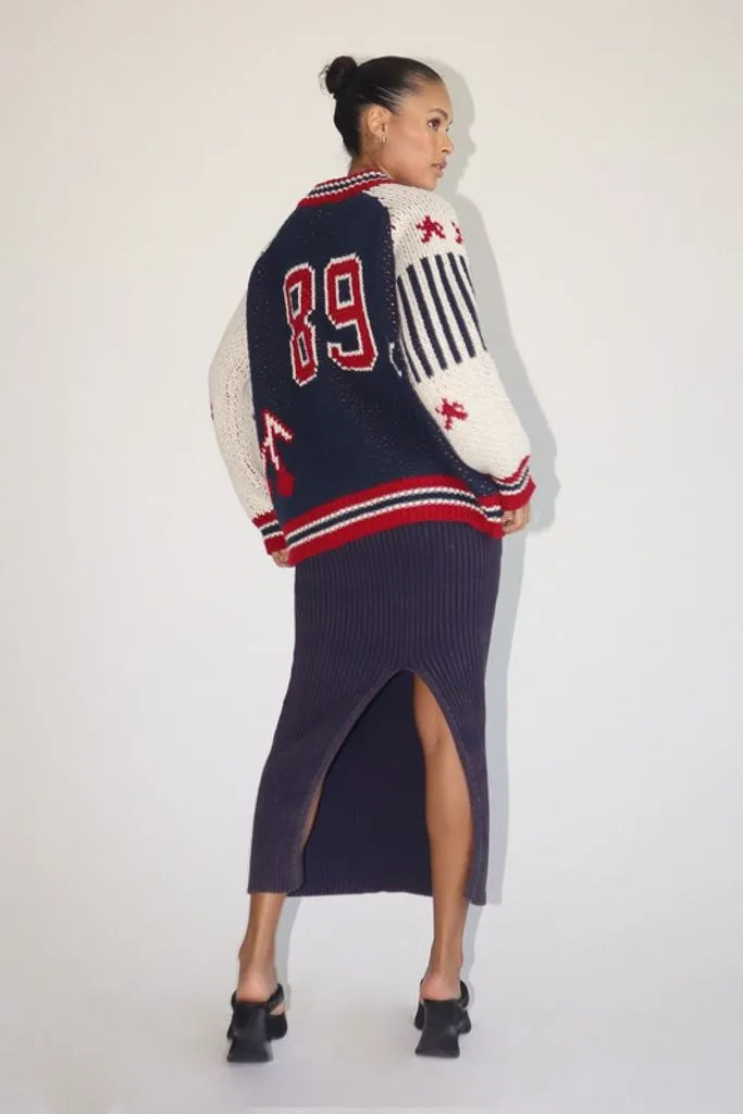 Kelsie Knit Midi Skirt EasyCareMaterial Eco Friendly Fabric