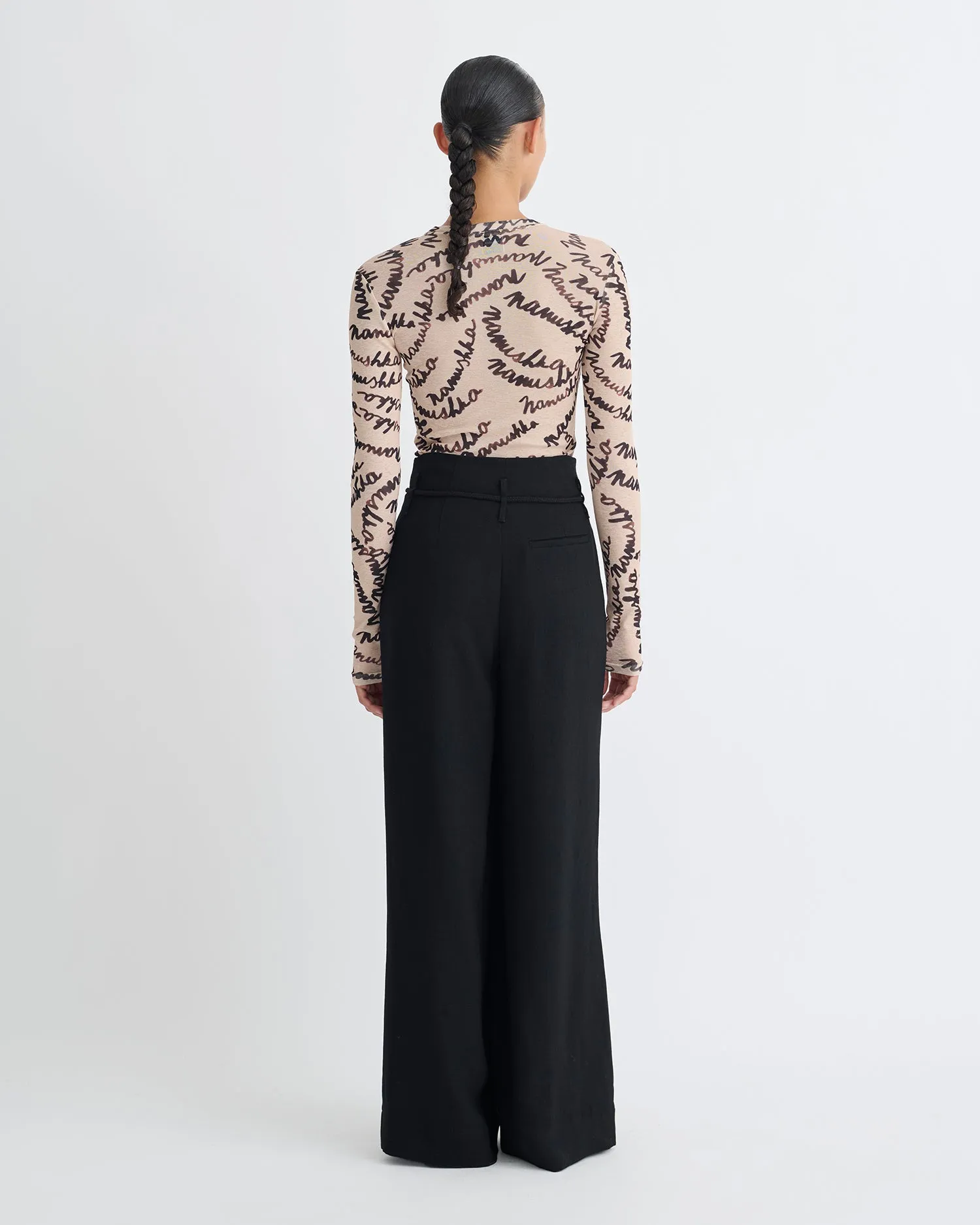 Versatile Fit Nevada - Tech Linen Belted Pants - Black