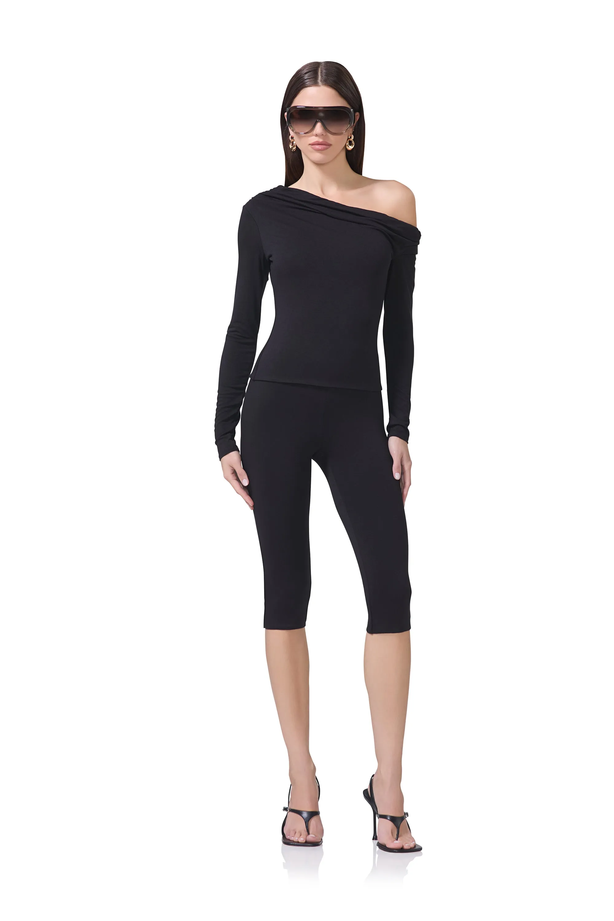 Ettie Capri Legging - Noir Perfect Fit Durable Stitching