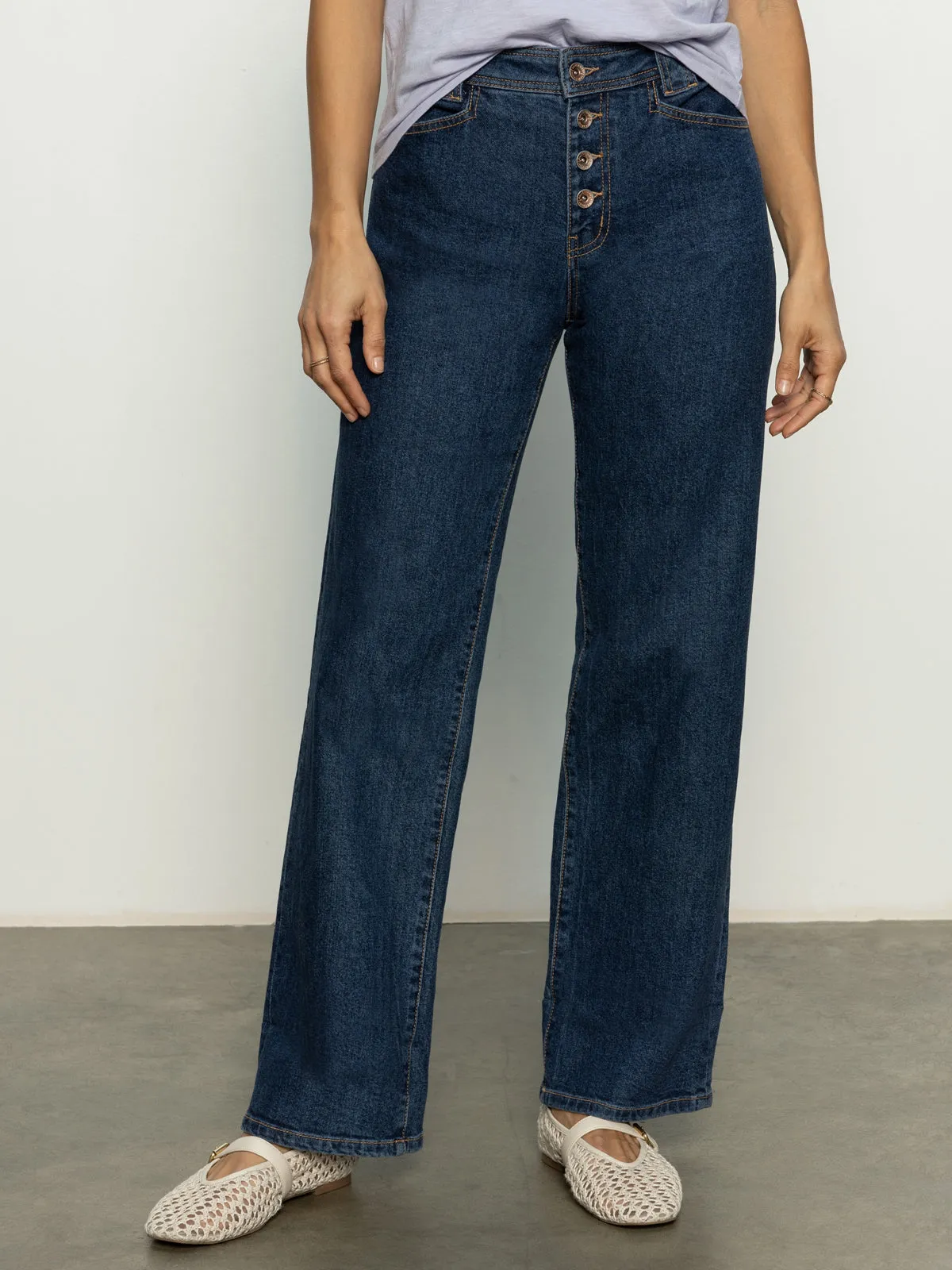 Luna Cuffed Standard Rise Jeans Solstice quick dry