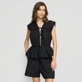 Neha Tie-Front Organic Cotton Blouse NoTagLabel Sporty Style