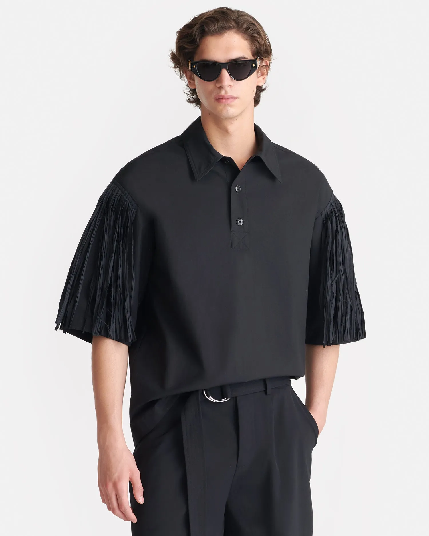 SoftTouchBrushedInterior AntiPillTreatment Ilian - Tech Poplin Shirt - Black