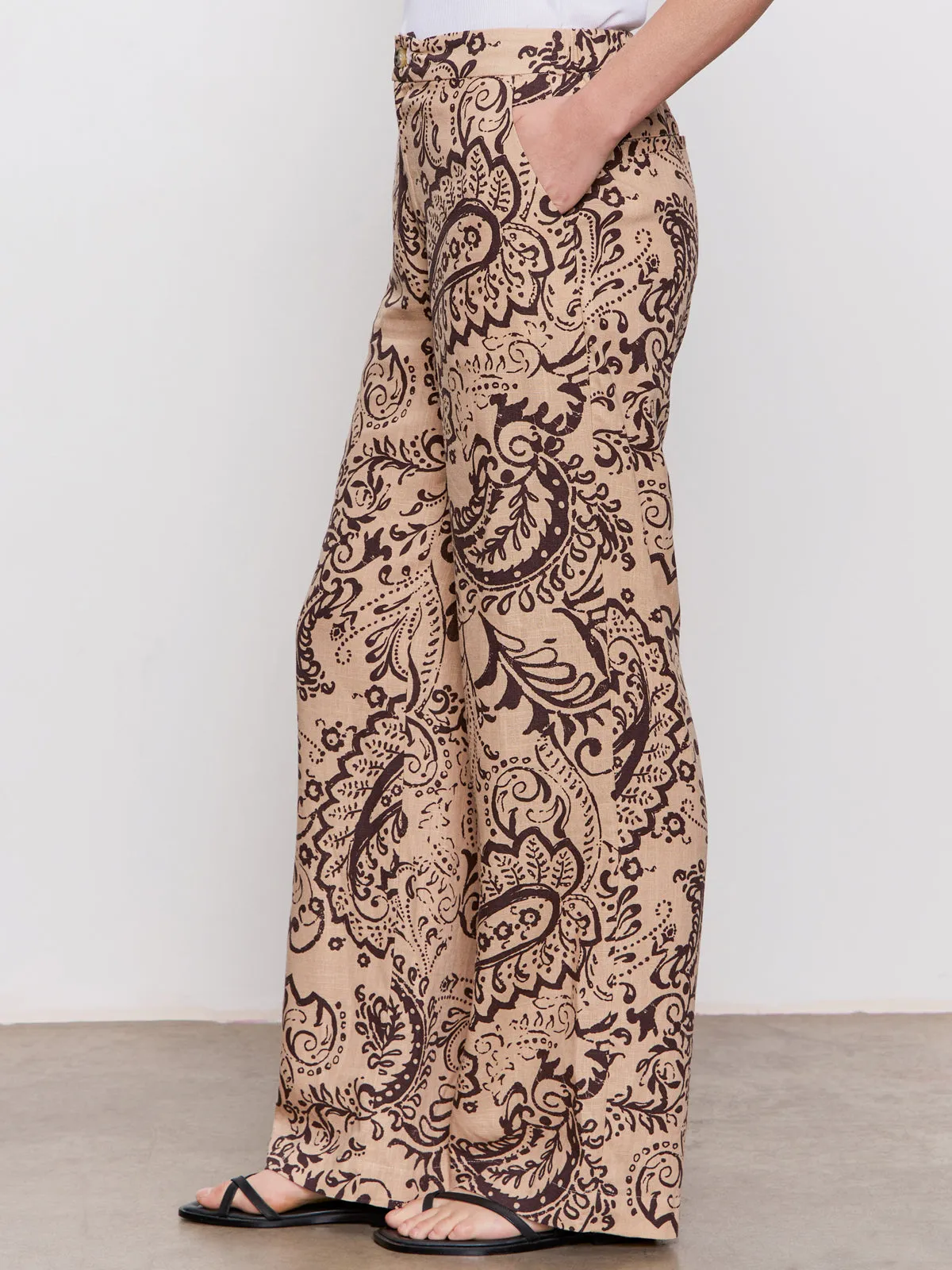 The Soft Semi-High Rise Trouser Desert Bandana Double Layered Hem