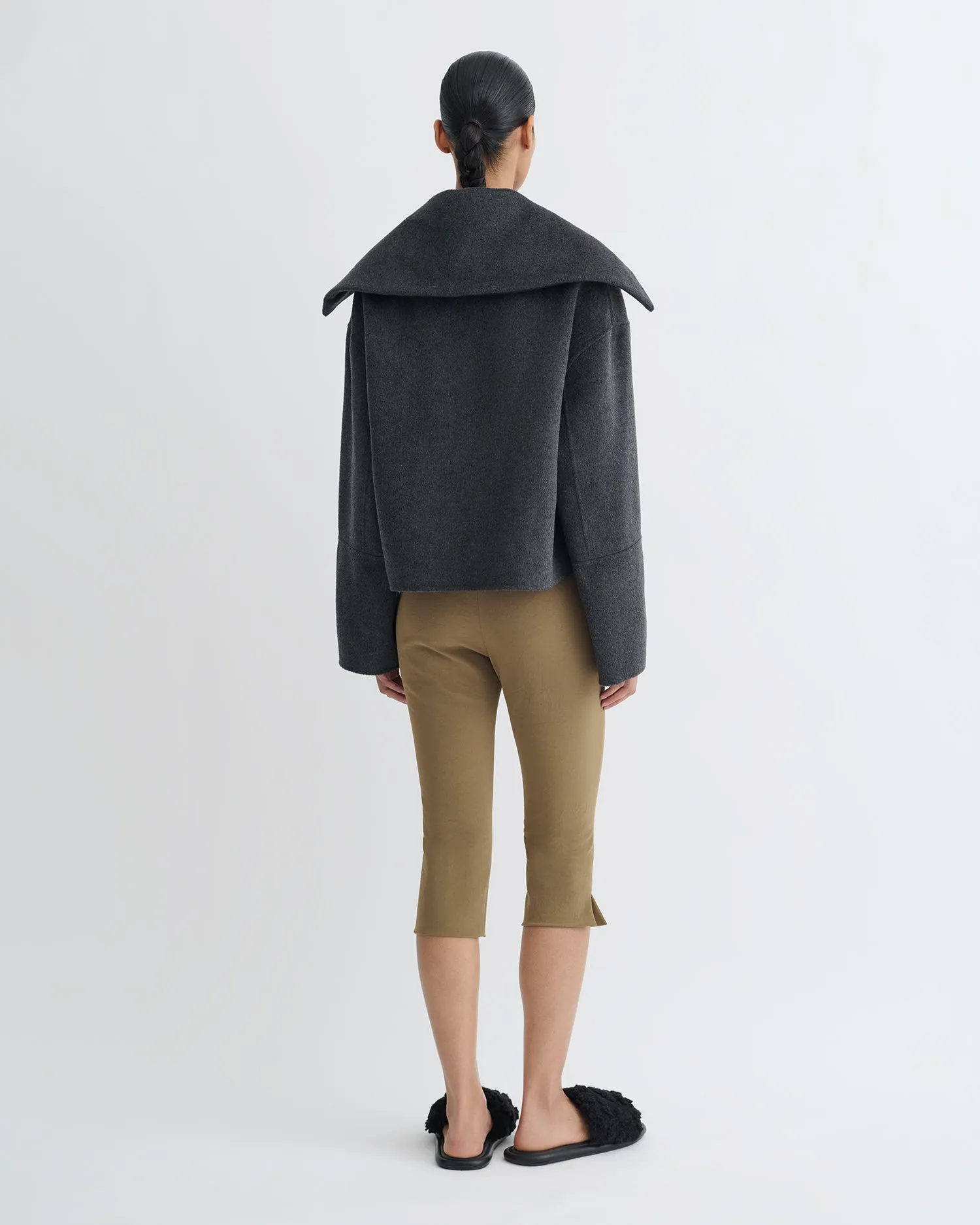 Saoirse - Paper Jersey Capri Pants - Brown Street Style