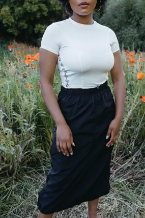 Mason Crop Top - FINAL SALE Contoured Armhole Design FasteningHood