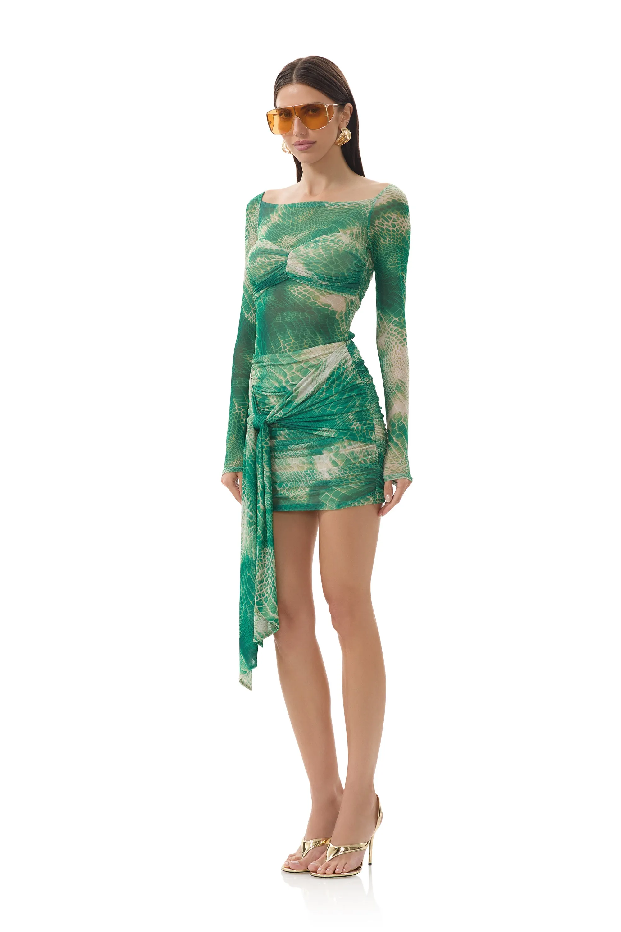 Durable Color Retention VentilatedMesh Eagan Top - Green Snake