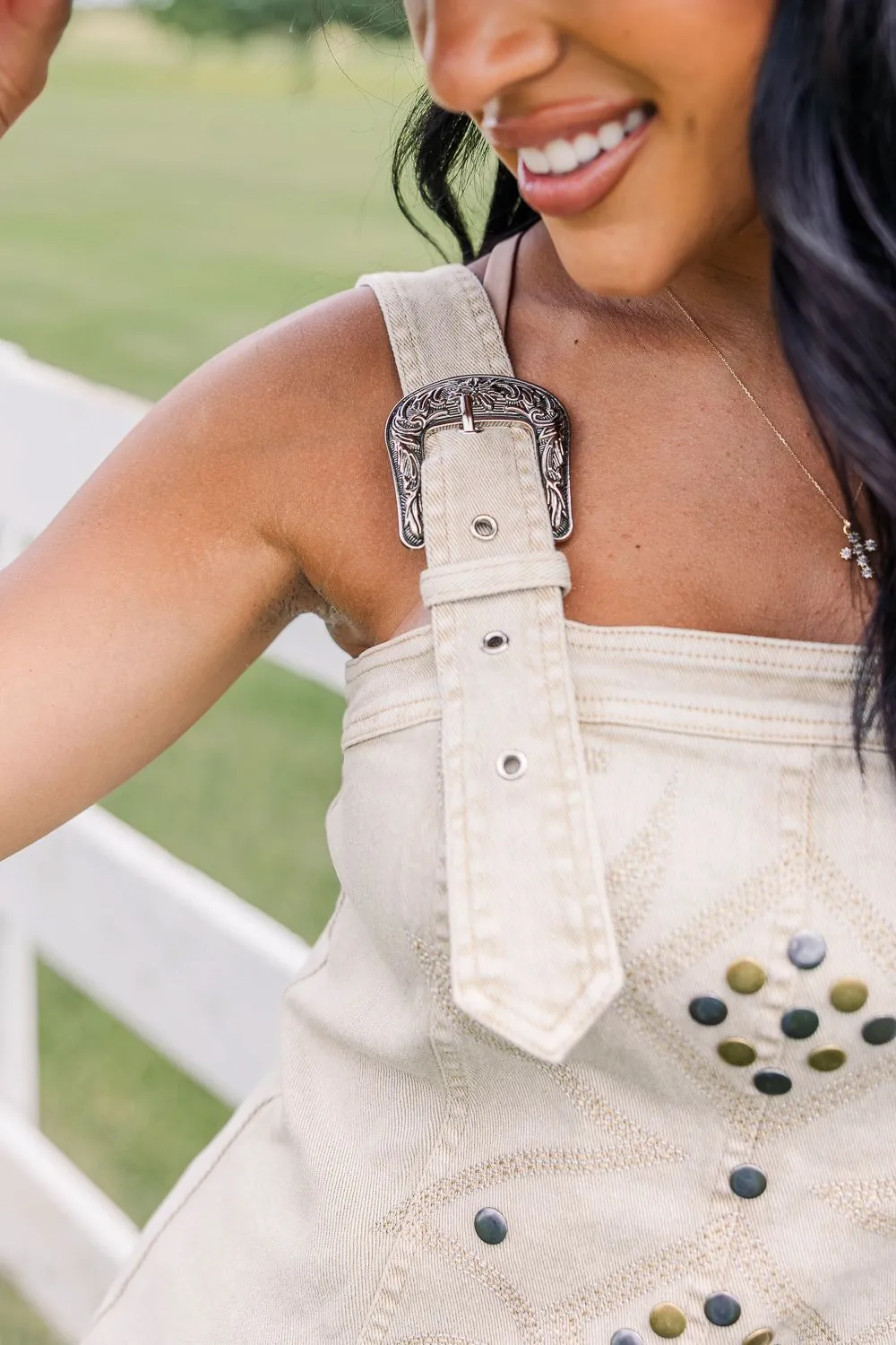 Stampede Buckle Dress -Sand Vintage Pullover