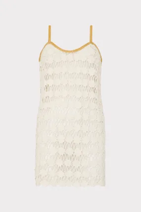 Anti Fog Lens Coating Floral Crochet Cami Mini Dress