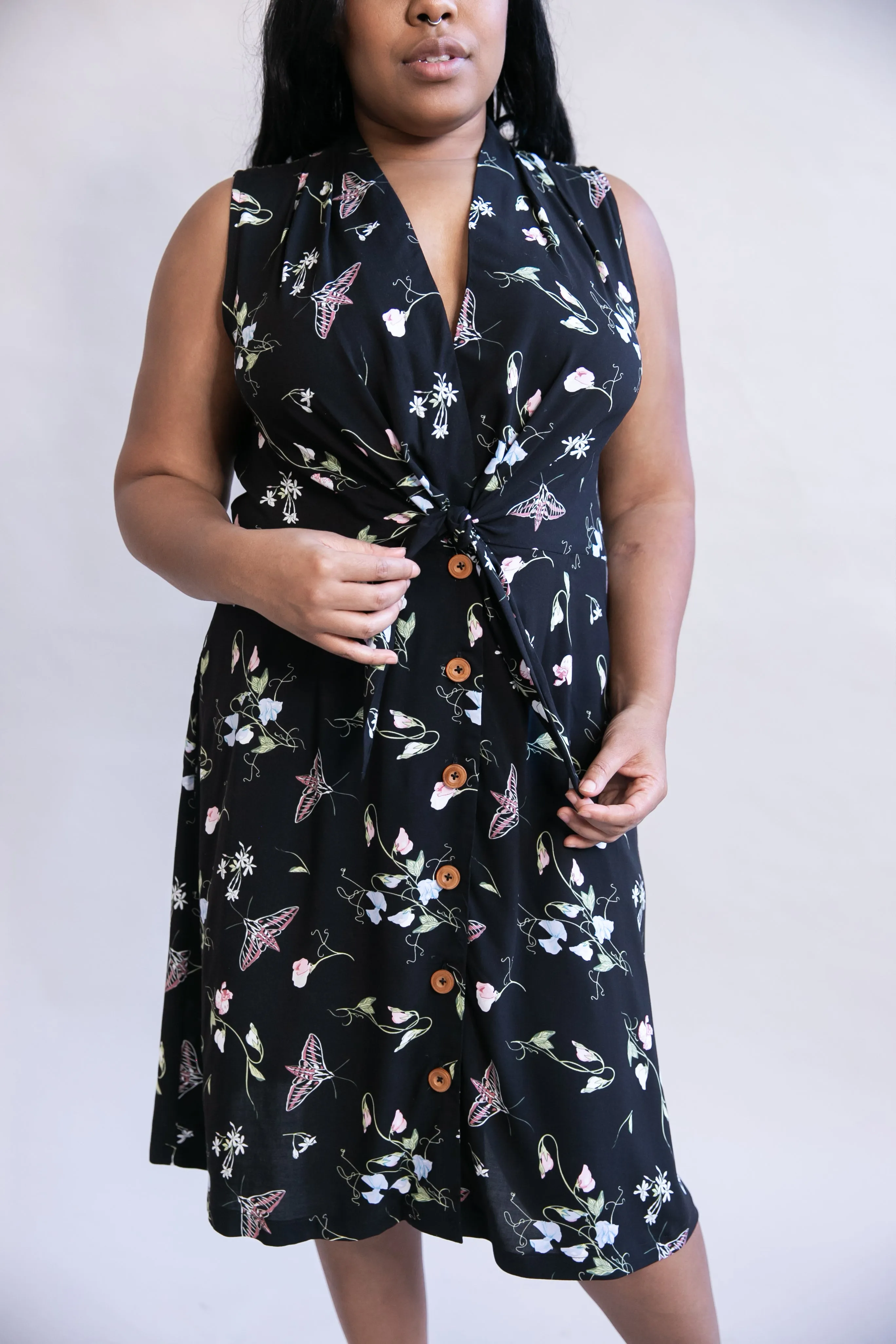 Lower Hem Office Ease Paloma Dress in Sweet Pea