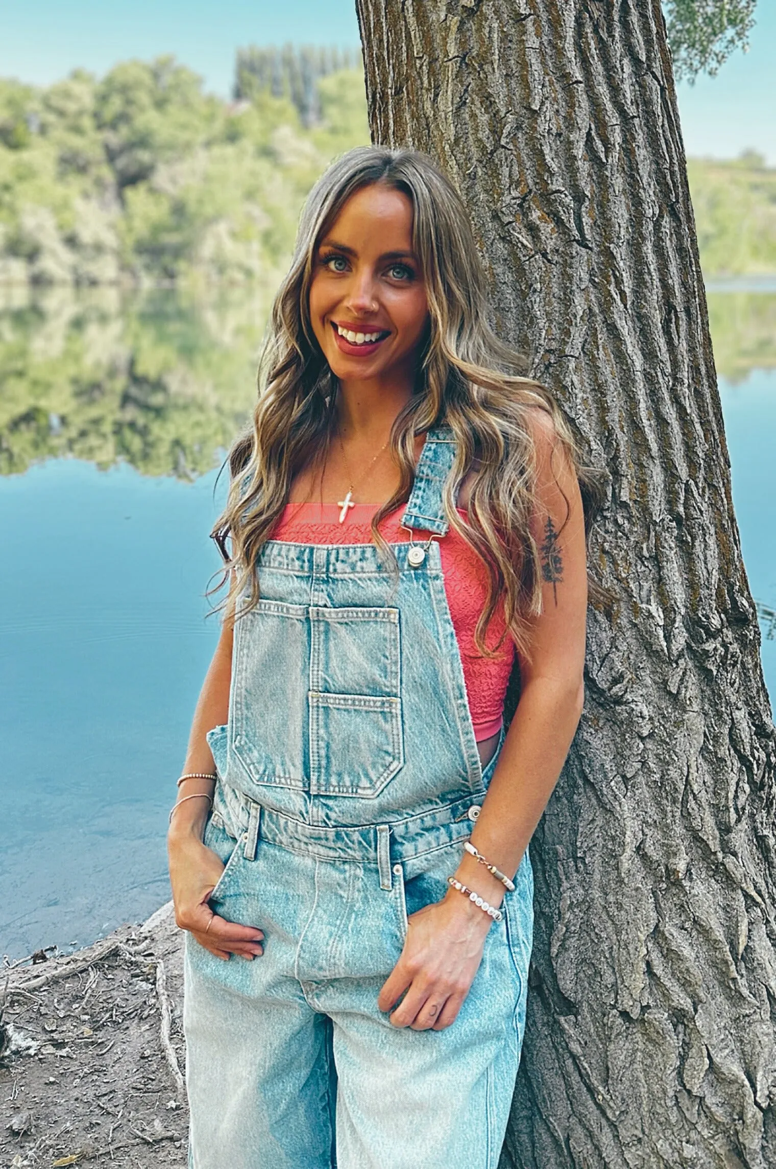 All-Purpose Wear Subtle Texture Weave Free People We The Free Good Luck Barrel Overalls