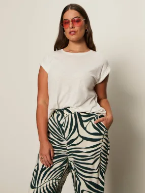 Soft Fabric Soft and Cozy Knotted Muscle Tee White Extended Sizing