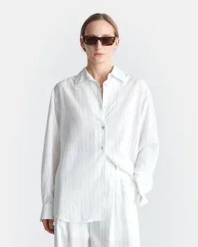 High-End Option Fryda - Striped Shirt - White