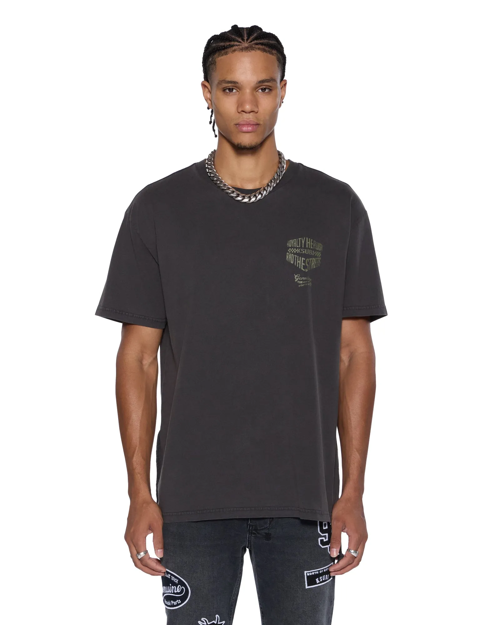 Temperature Regulating Fabric GARAGE BIGGIE SS TEE FADED BLACK