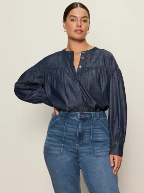 Personal Best Blouse Moonshadow Extended Sizing Cozy Look