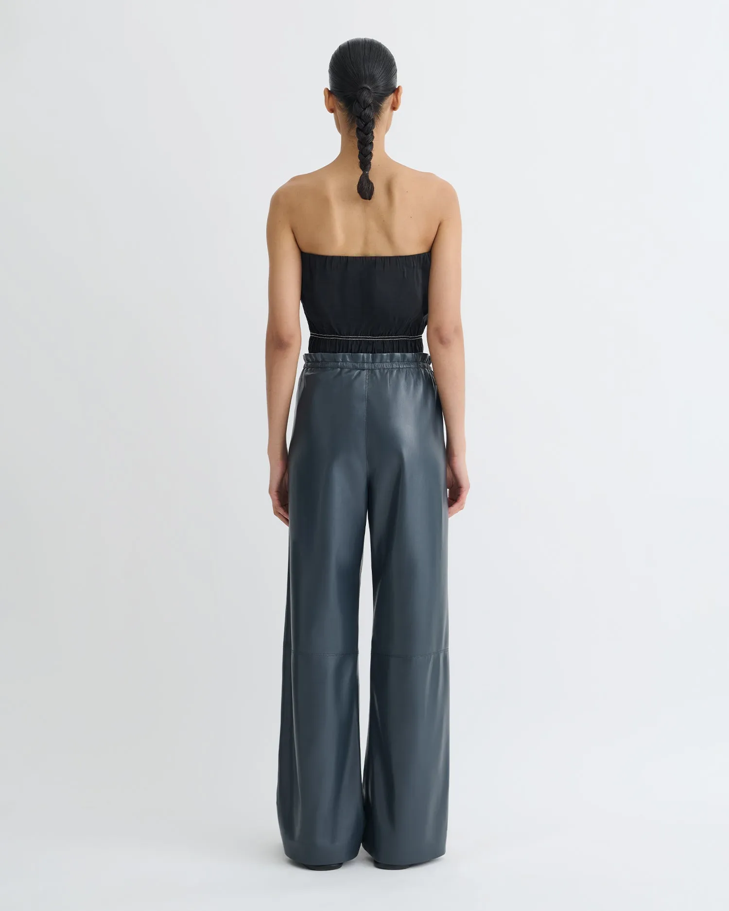 Geb - Okobor? Alt-Leather Pants - Steel Blue Fashion-Forward Active Comfort Fit