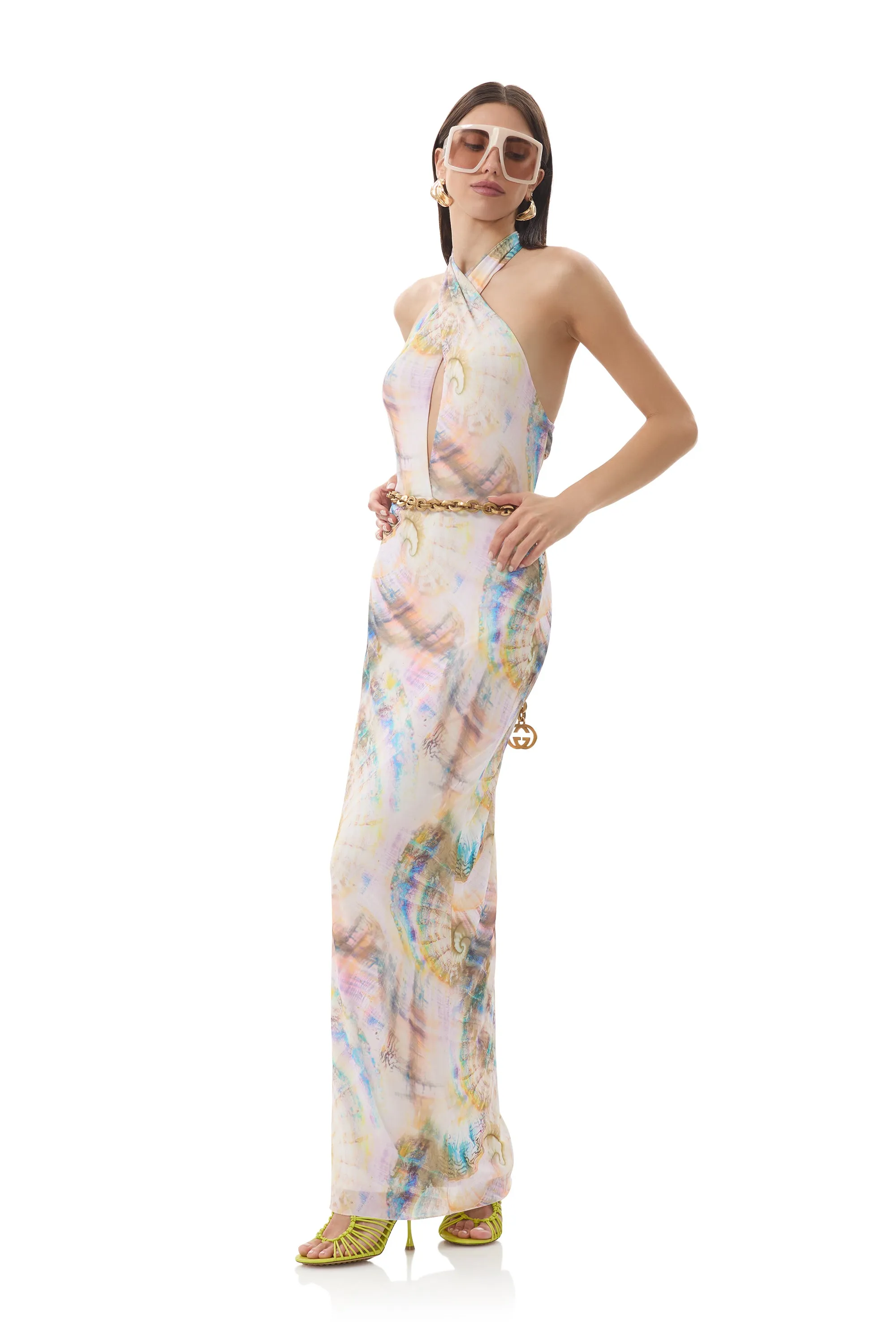 Wide Hemline Festive Mood Genie Dress - Pearly Shell