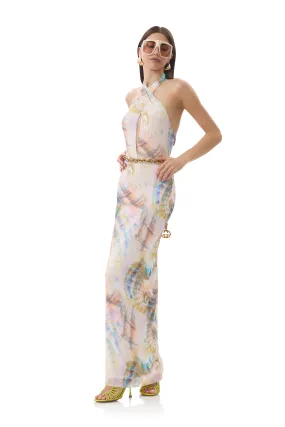 Wide Hemline Festive Mood Genie Dress - Pearly Shell