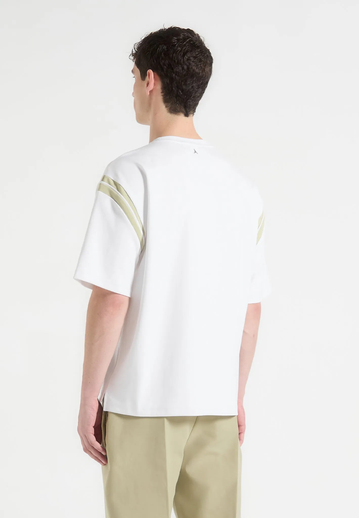 Georges - Varsity T-Shirt - Off White/Sage mix and match