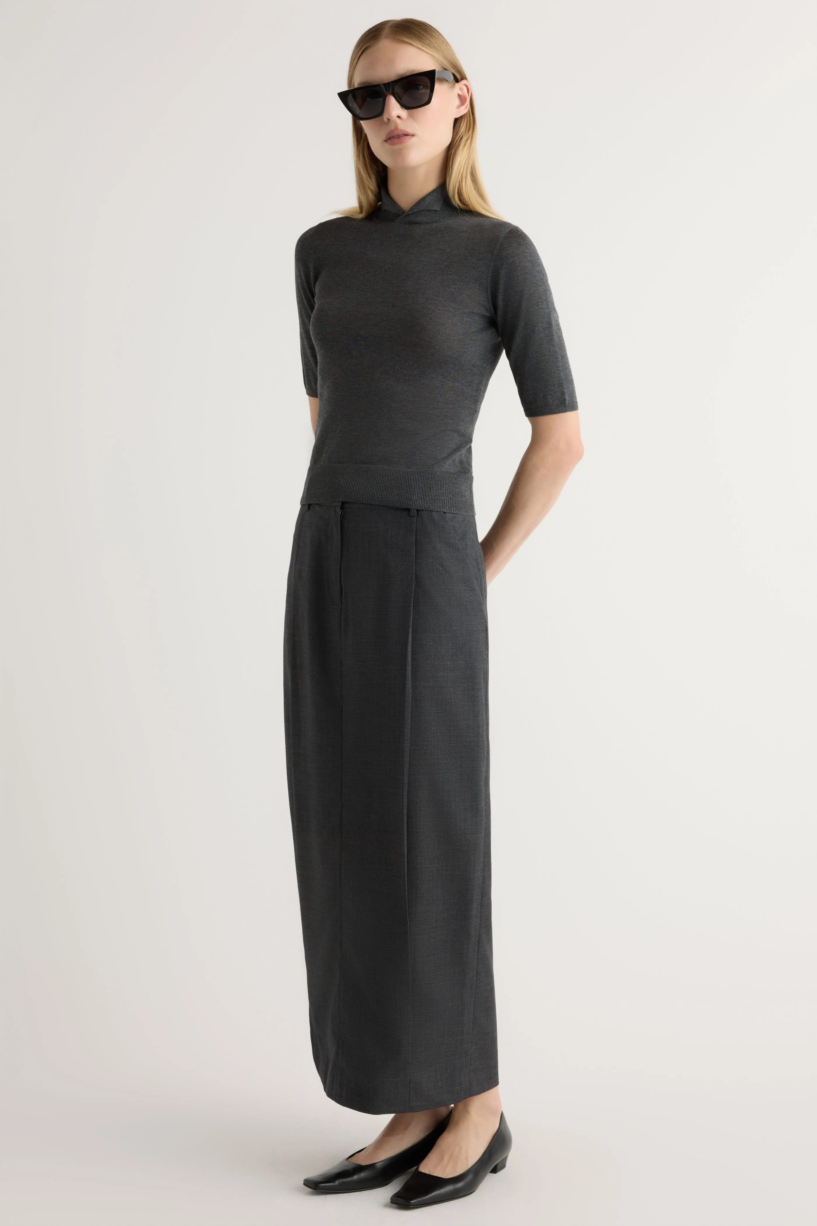 Gia Cotton-Silk Turtleneck Knit Top Warm Fashion Fashion Knit Layer