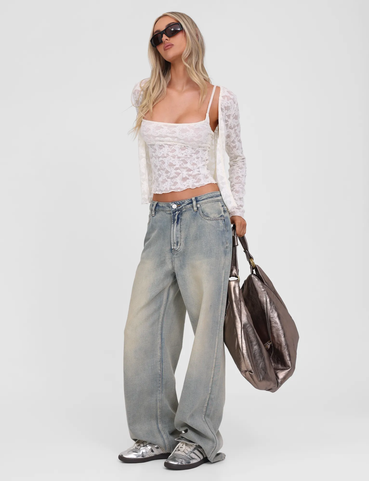 GIULIA 2PC TOP - IVORY LACE Basic Tank