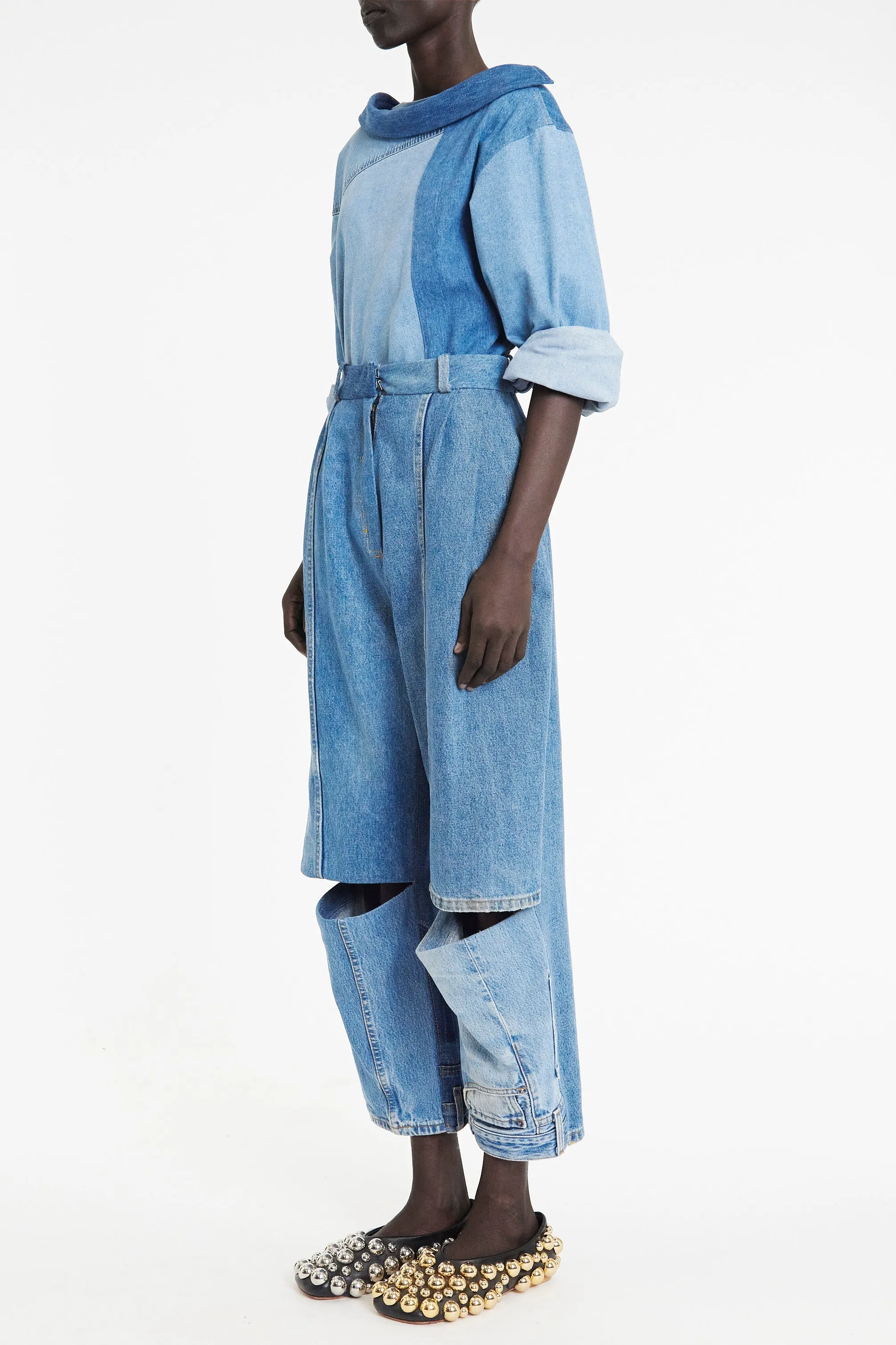 Upcycled Denim Jeans Blue Holiday Vibes Date Night Lightweight