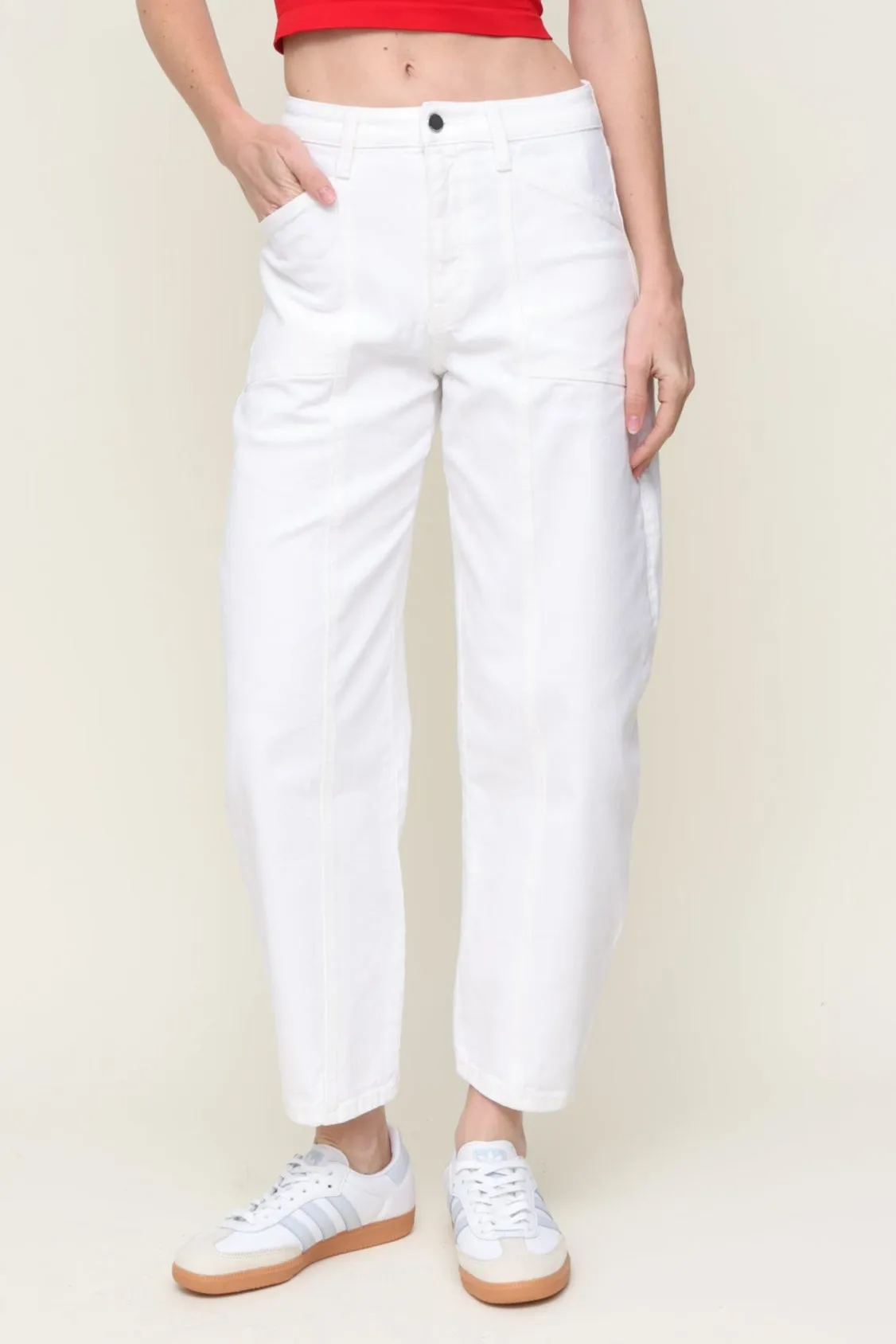 Portugal Barrel Jean White Affordable Fashion Lover