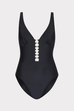 Torsion control Party-Ready Gold Accent One Piece