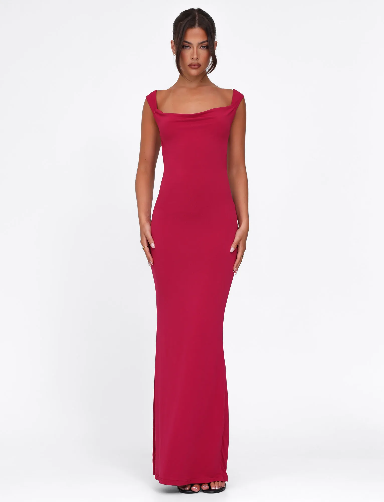 ZITA DRESS - RED : SALSA : DEEP RED Sustainable-Lining Pure Lines