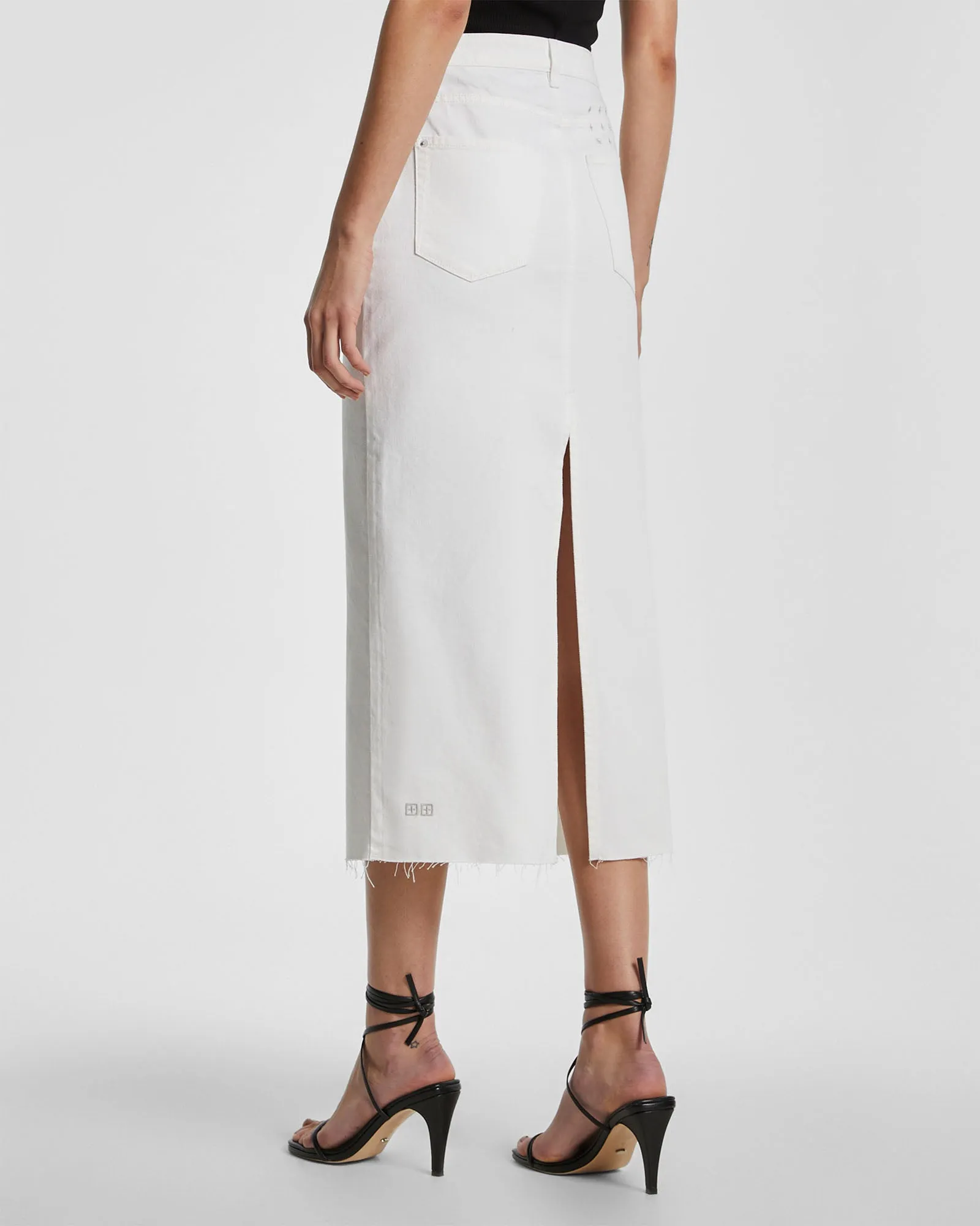 Travel Light GRADUATE MIDI SKIRT BLANC