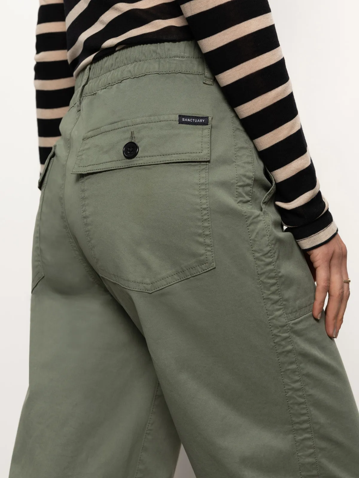 Cruiser Chino Semi High Rise Pant Dark Spruce fringe