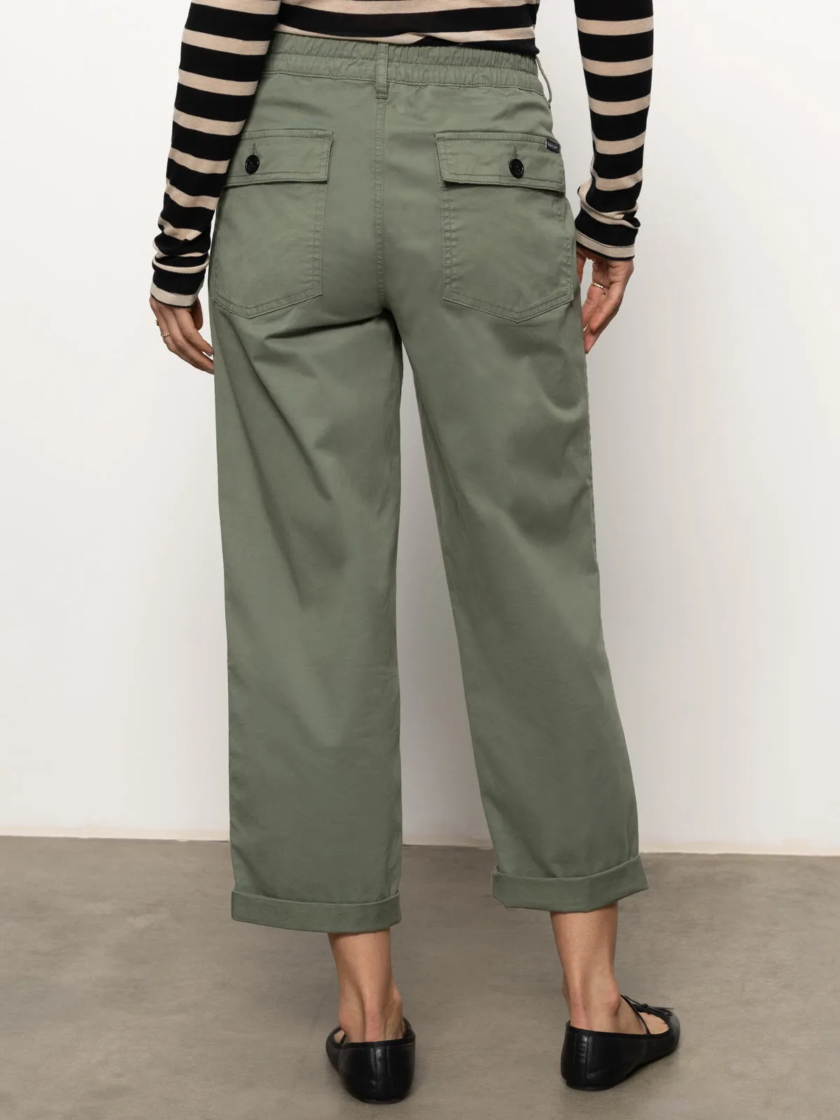 Cruiser Chino Semi High Rise Pant Dark Spruce Tapered ankle