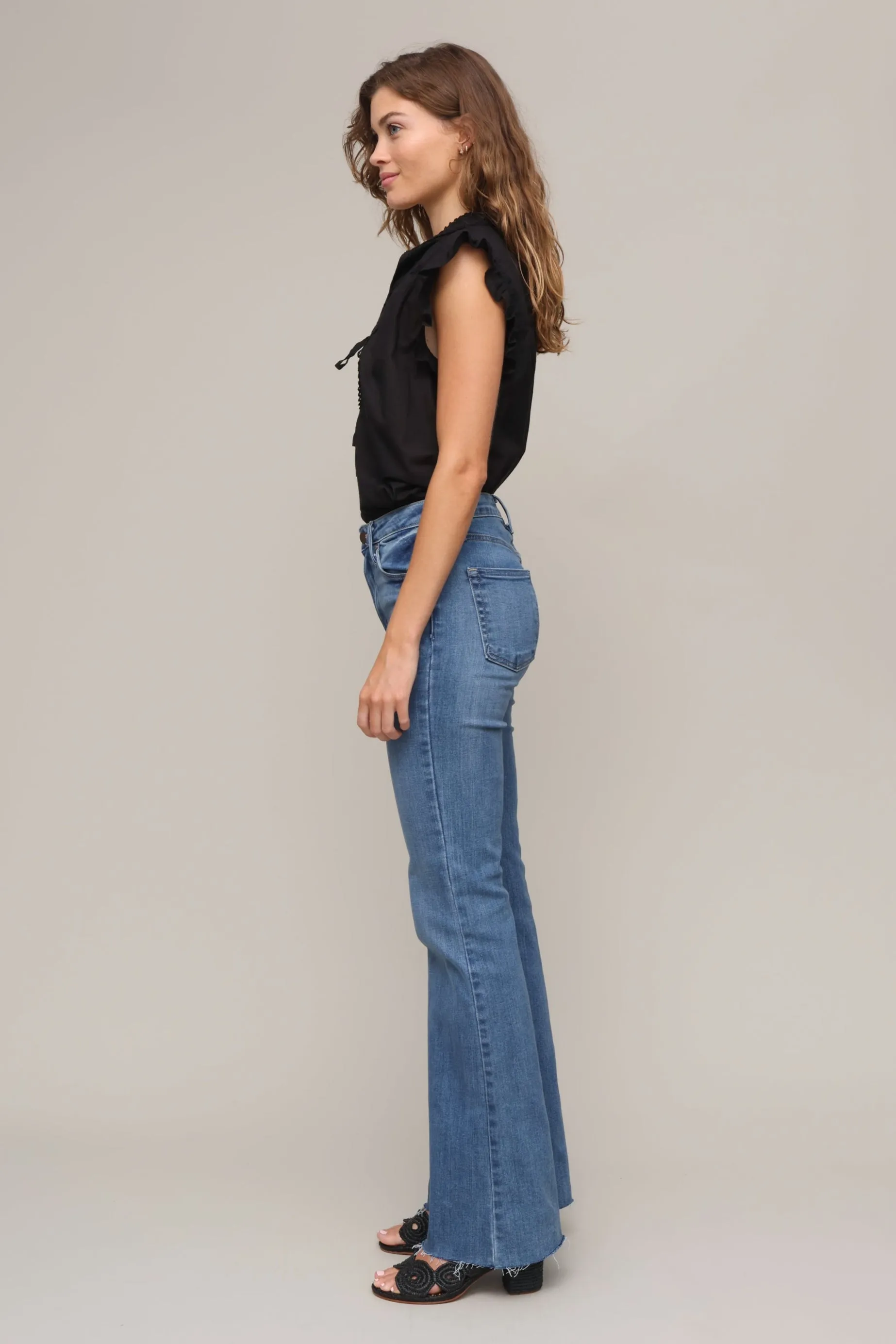 Classic Comfort Year Round Piece High Rise Scissor Cut Flare