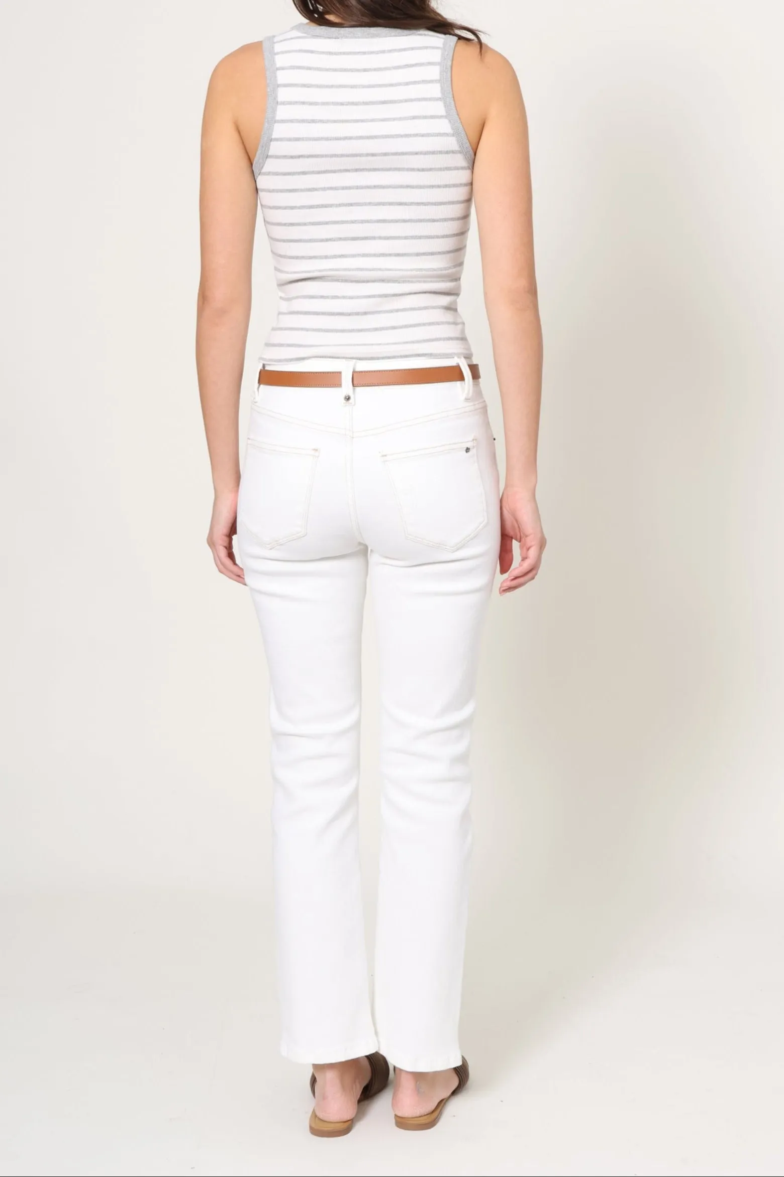 Hadley Striped Tank Layered Shoulder Sustainable Manufacturing Process