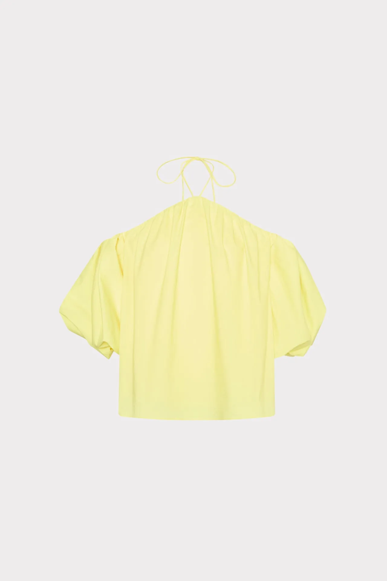 Halter Poplin Off The Shoulder Top Circular Knit Technique Airflow Vents