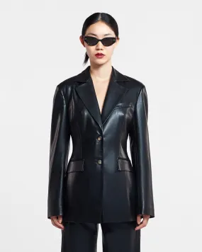 Hathi - Okobor? Alt-Leather Blazer - Black Versatile Performance MoistureControlLiners