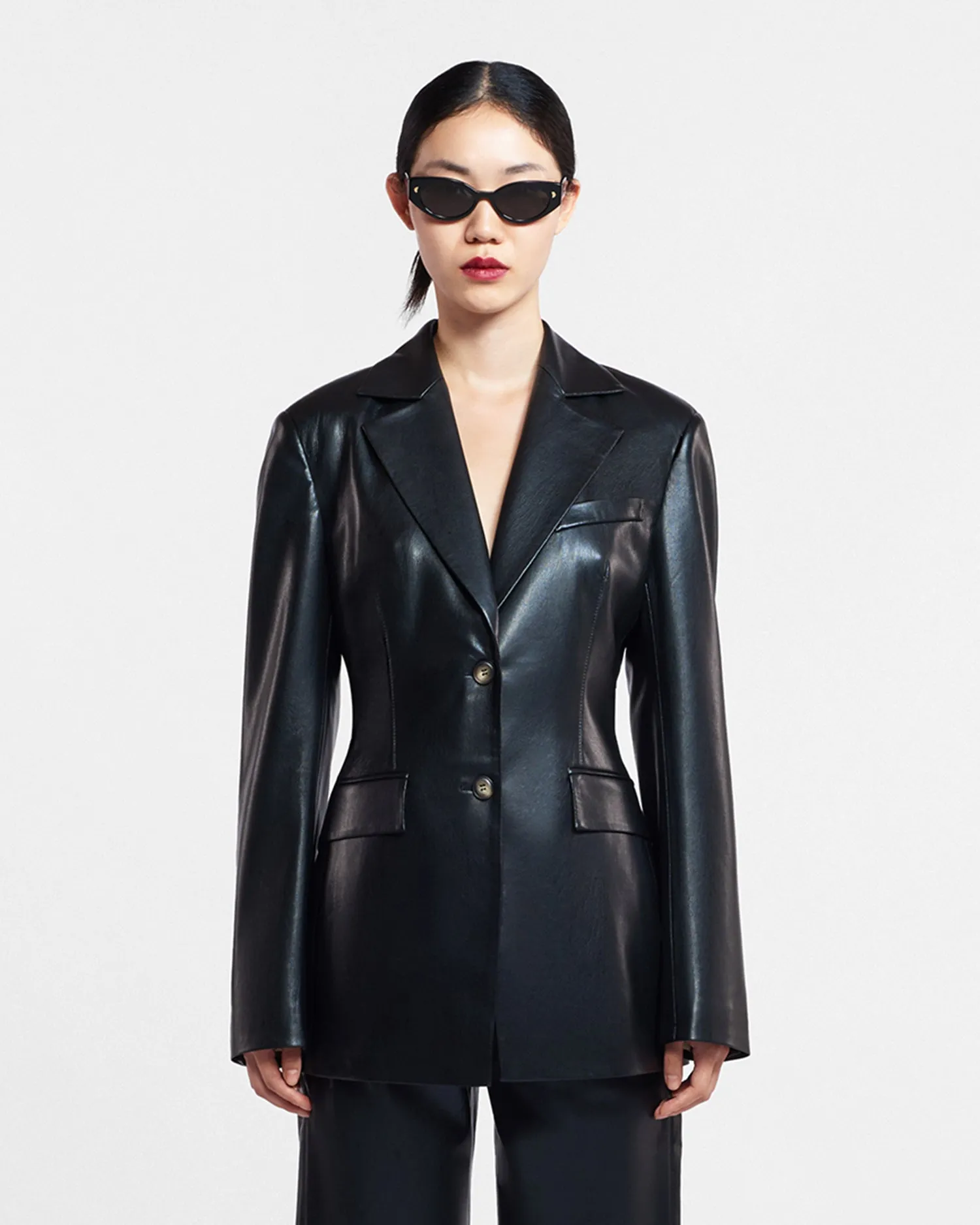 Hathi - Okobor? Alt-Leather Blazer - Black Versatile Performance MoistureControlLiners