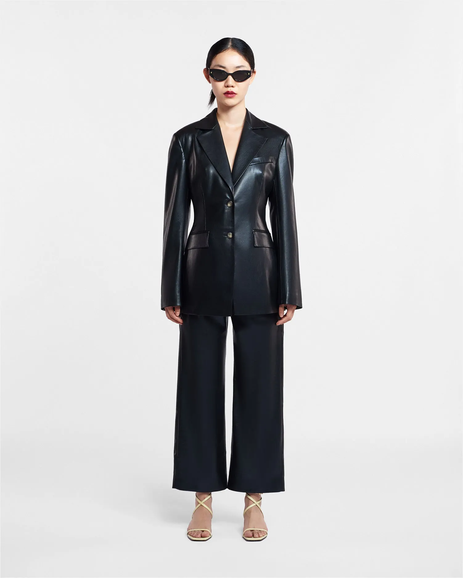 trade show season Hathi - Okobor? Alt-Leather Blazer - Black