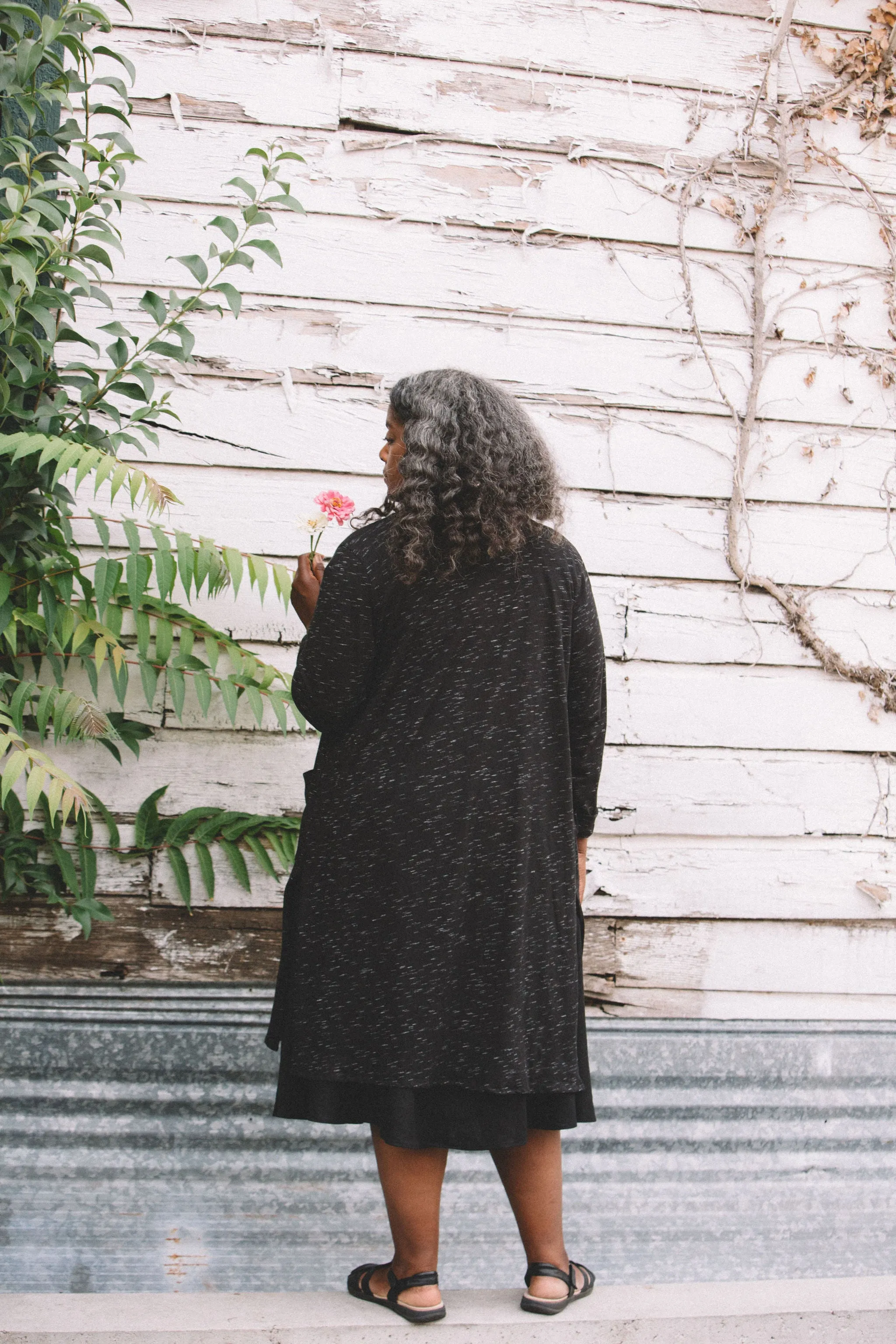 Snug Fit Knit Hawthorn Cardigan in Heathered Slub Knit