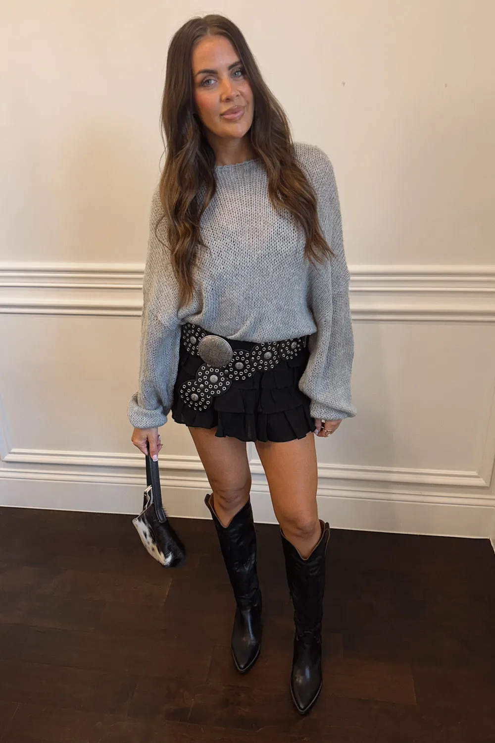 Heather Grey Sweater Long Sleeve Tee NonIrritating