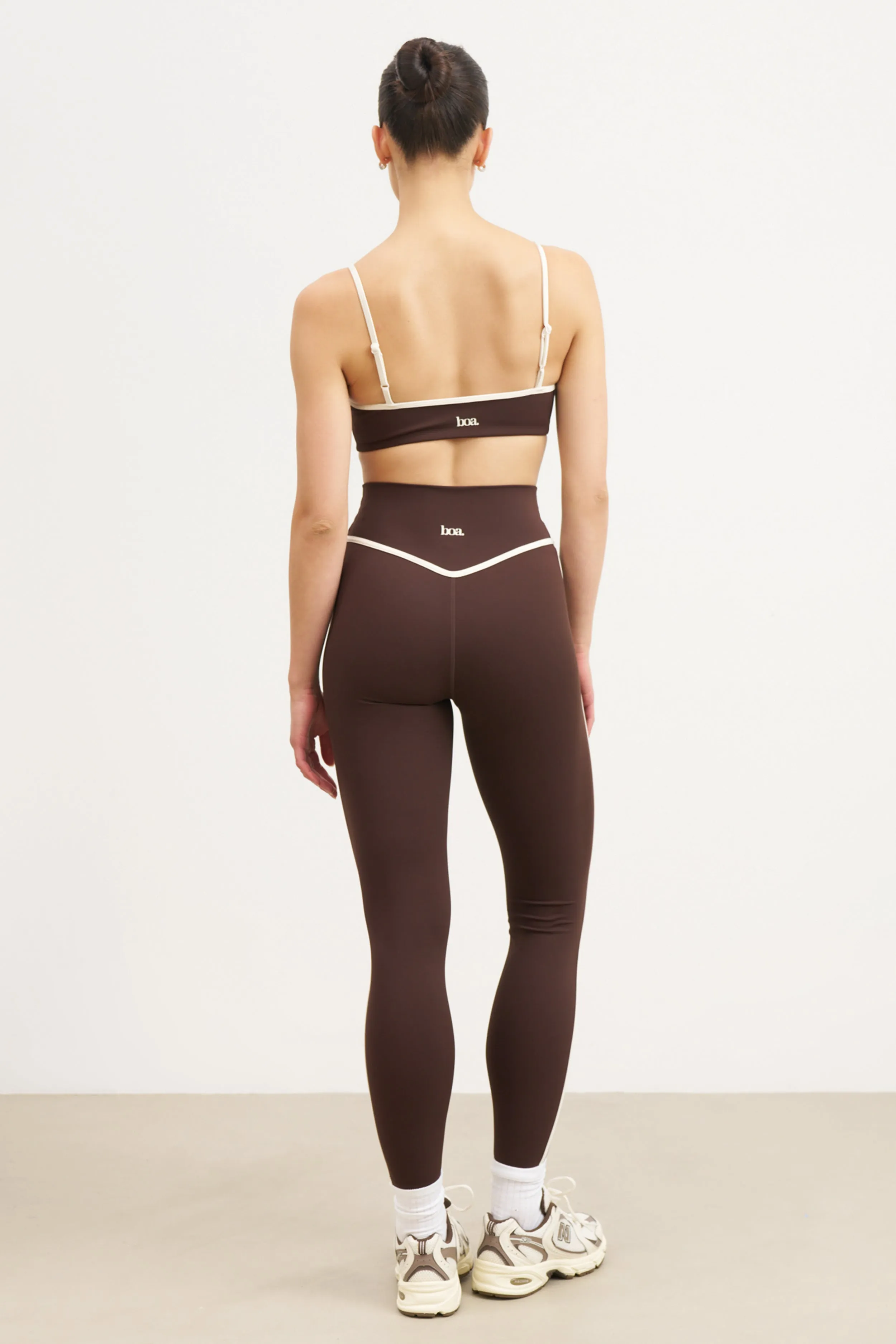 Timeless Active Base Contrast Trim Leggings - Carob/Tofu