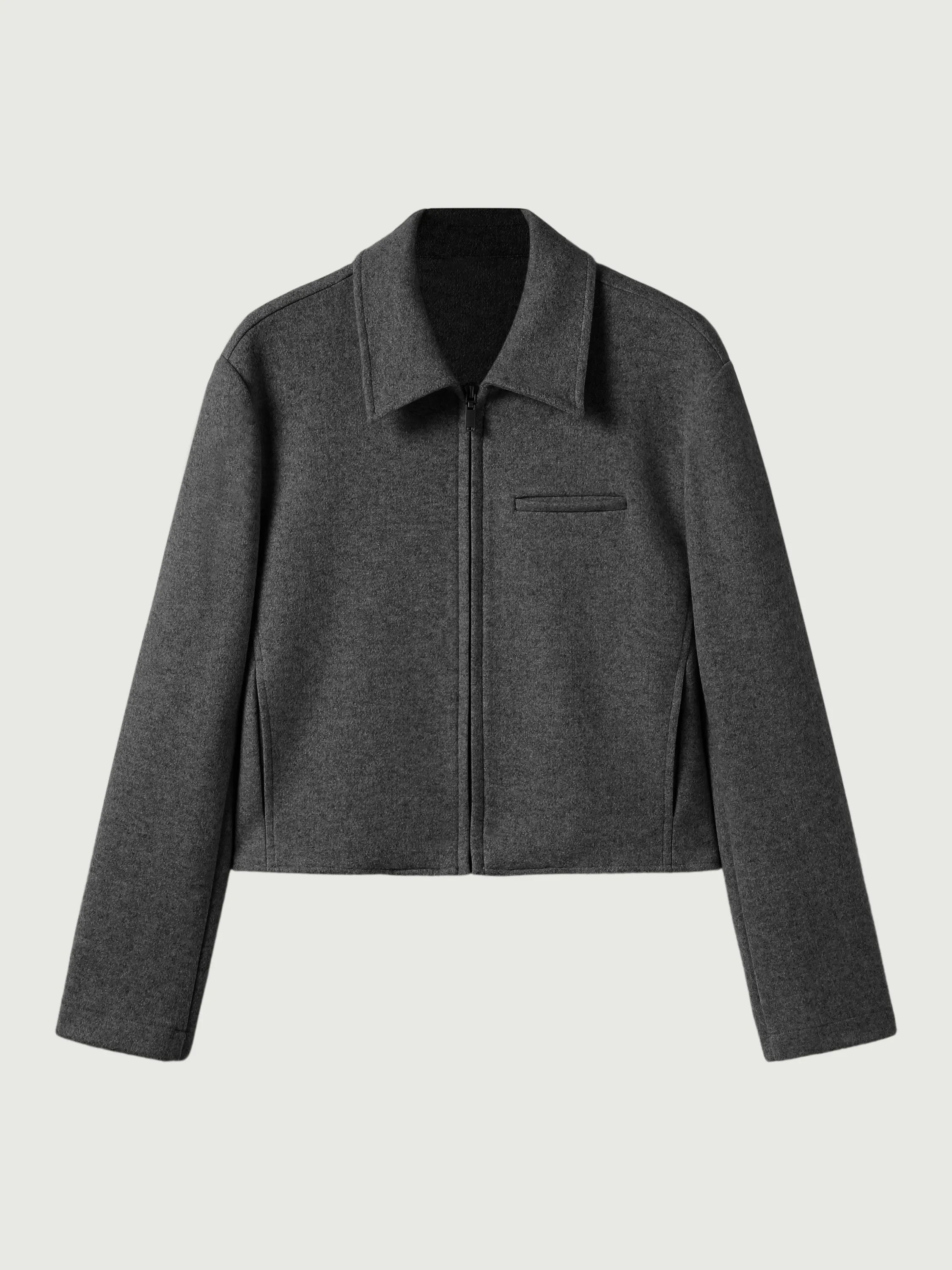 Full-Zip Cropped Jacket Airflow Ventilation