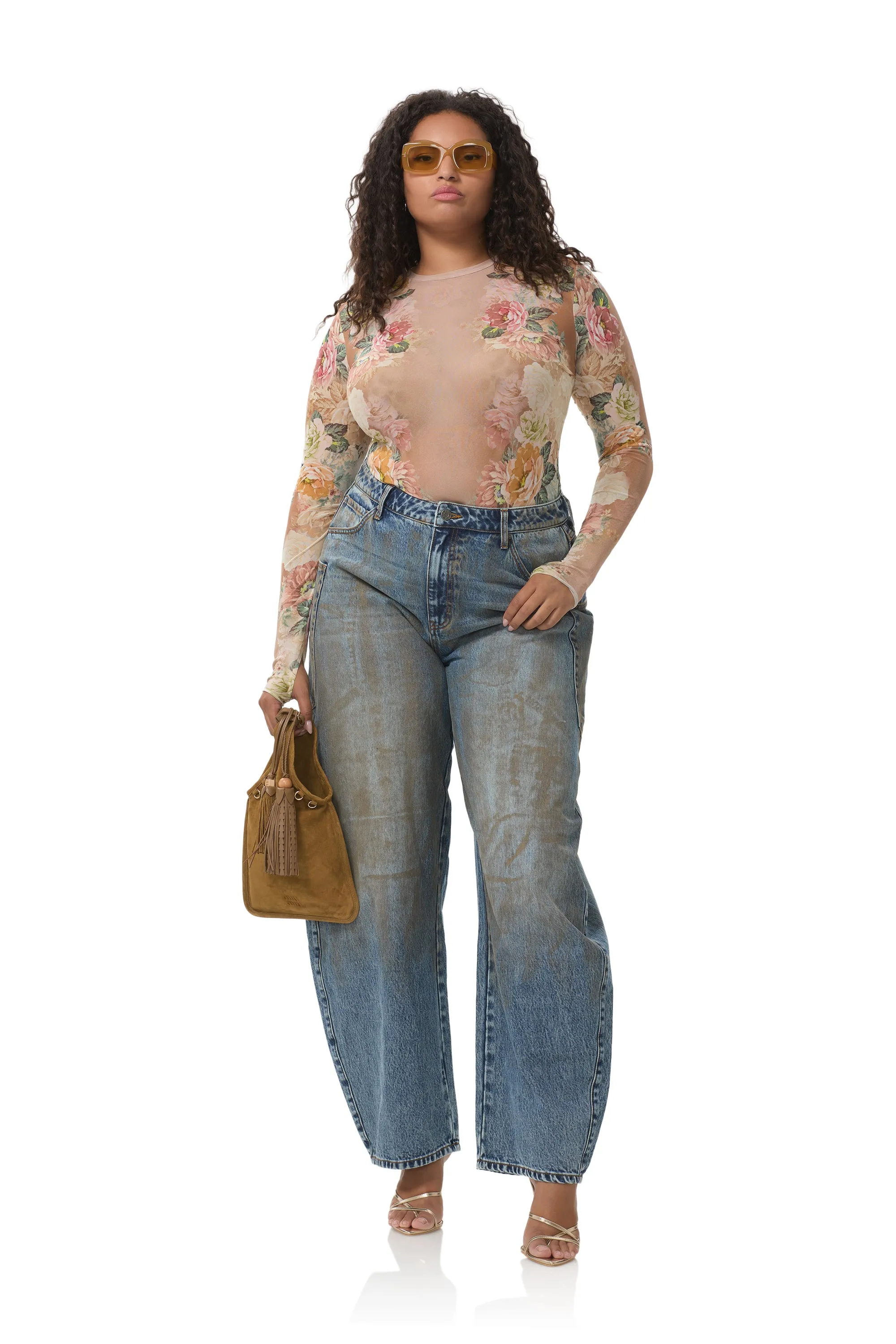 HighNeckline Kaylee Top - Honey Rose Frame