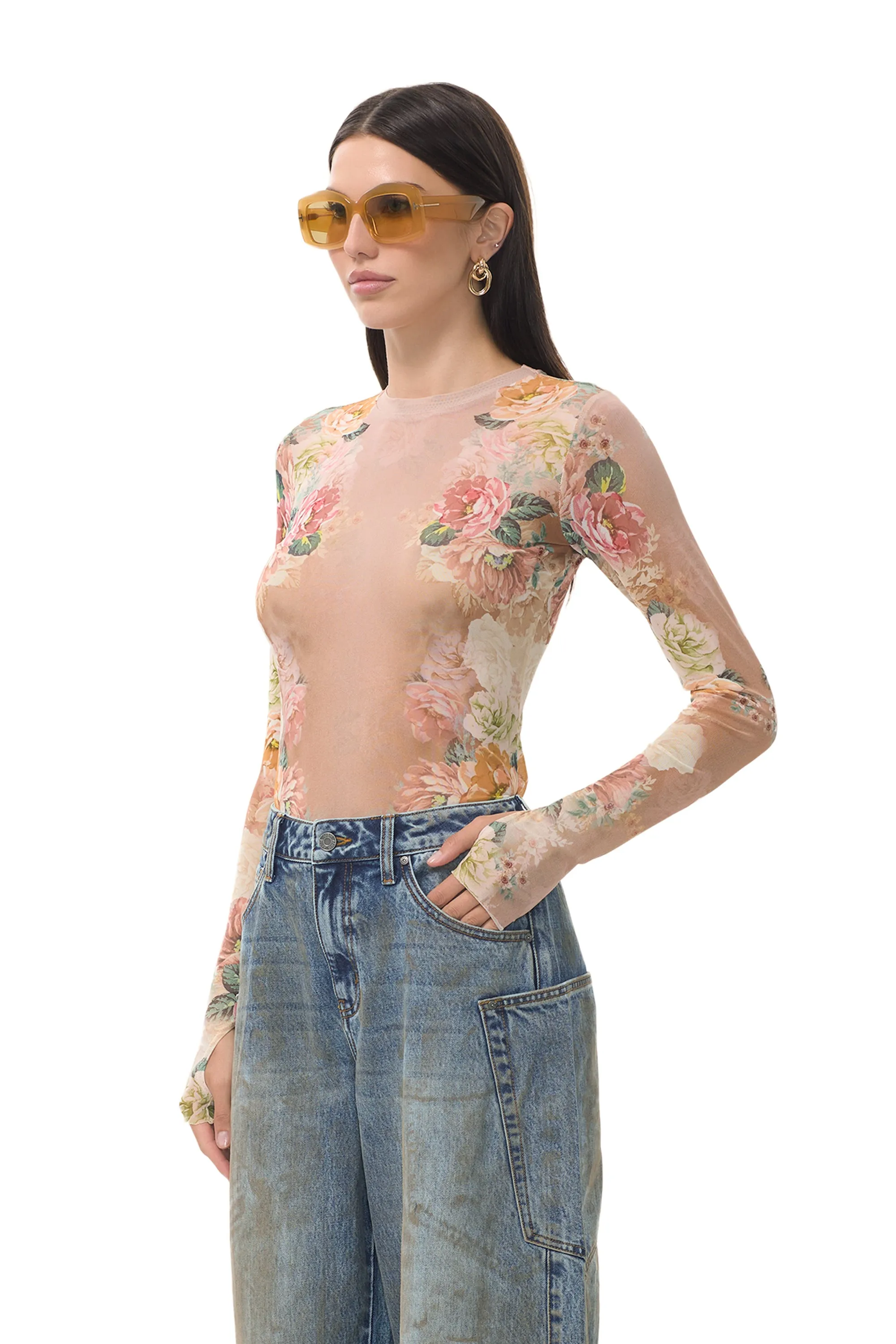 Eco Friendly Blend Kaylee Top - Honey Rose Frame