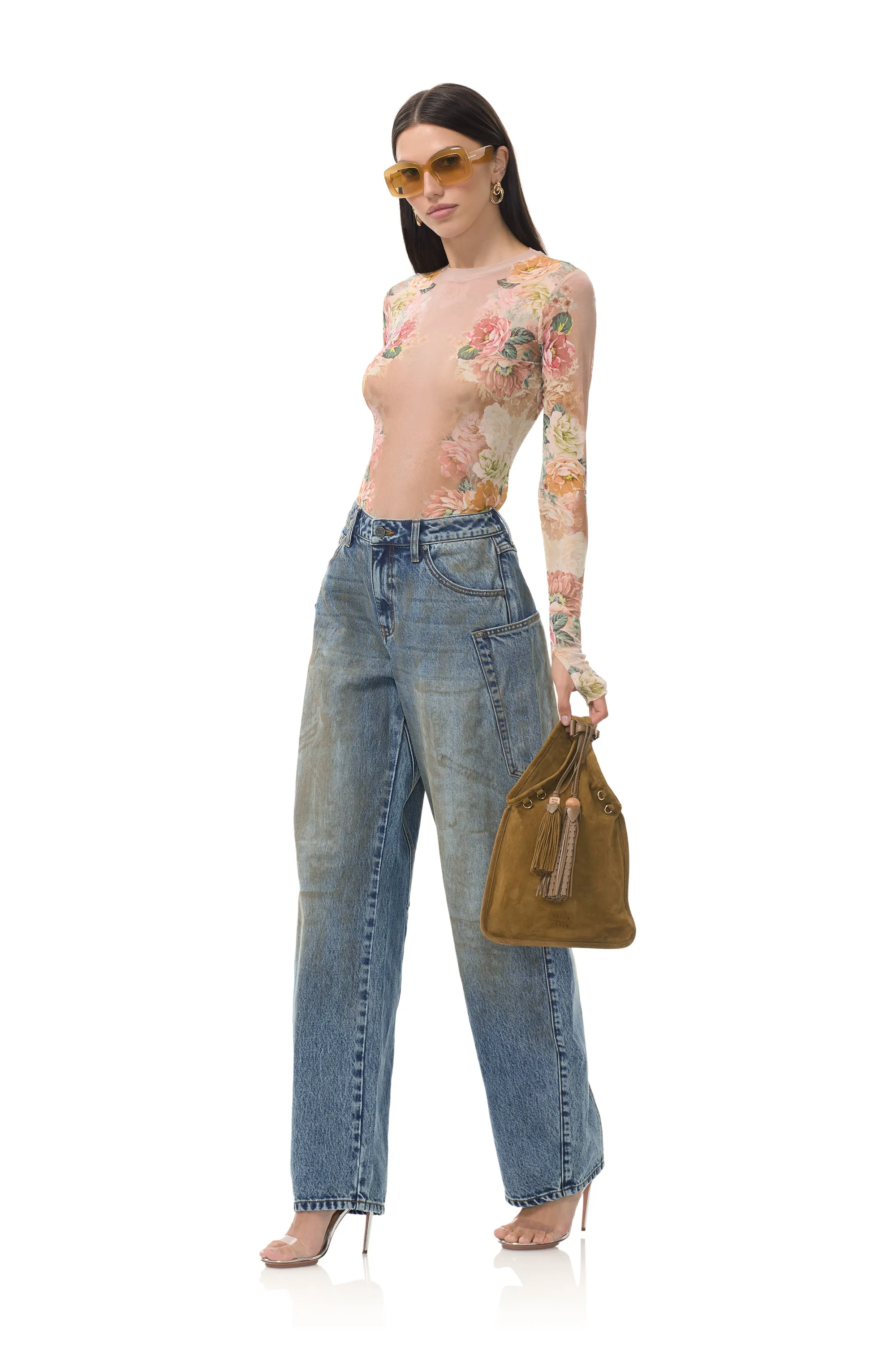 Slim Fit Shirt Kaylee Top - Honey Rose Frame