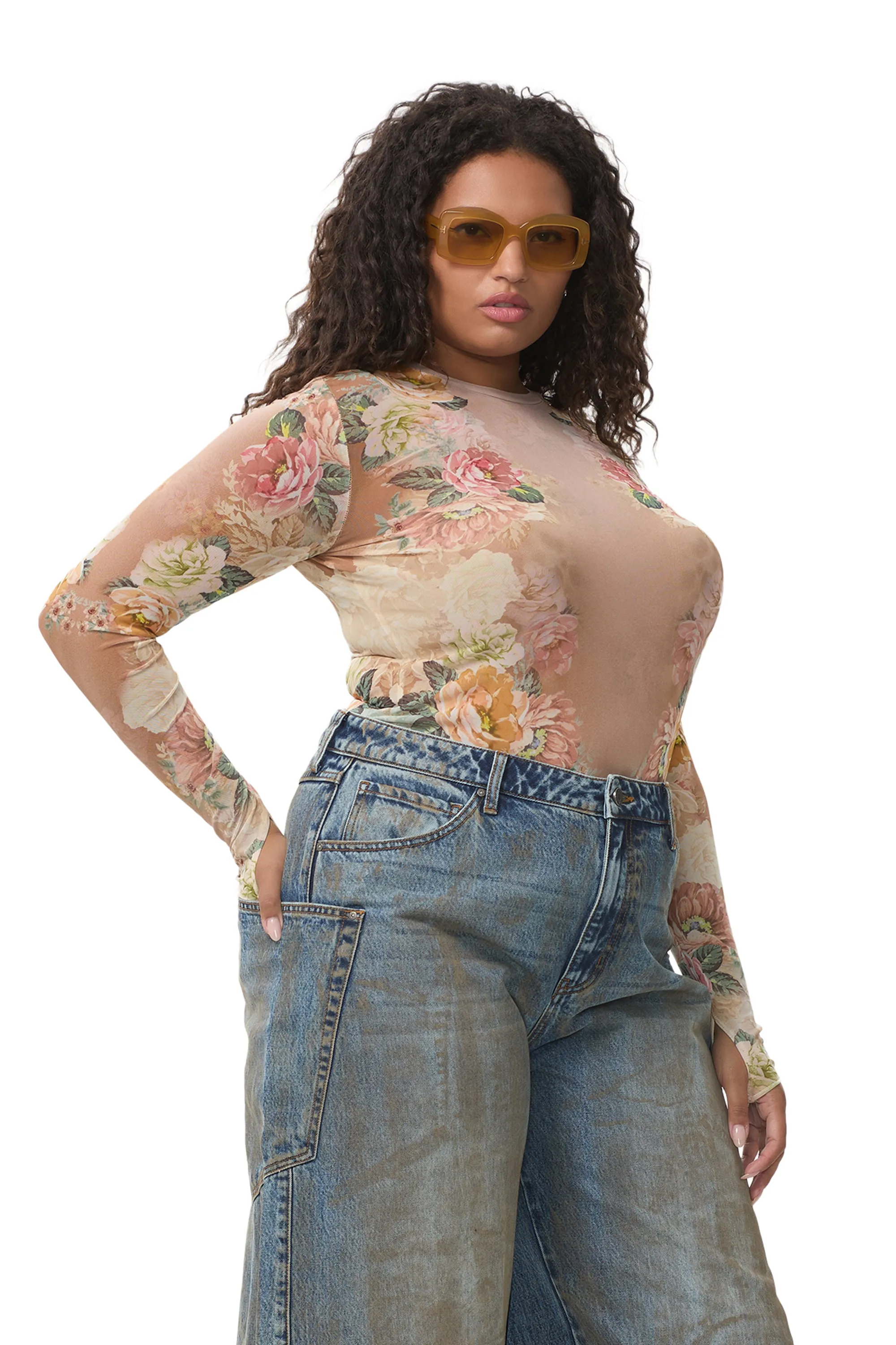 Kaylee Top - Honey Rose Frame Snag Free Fabric