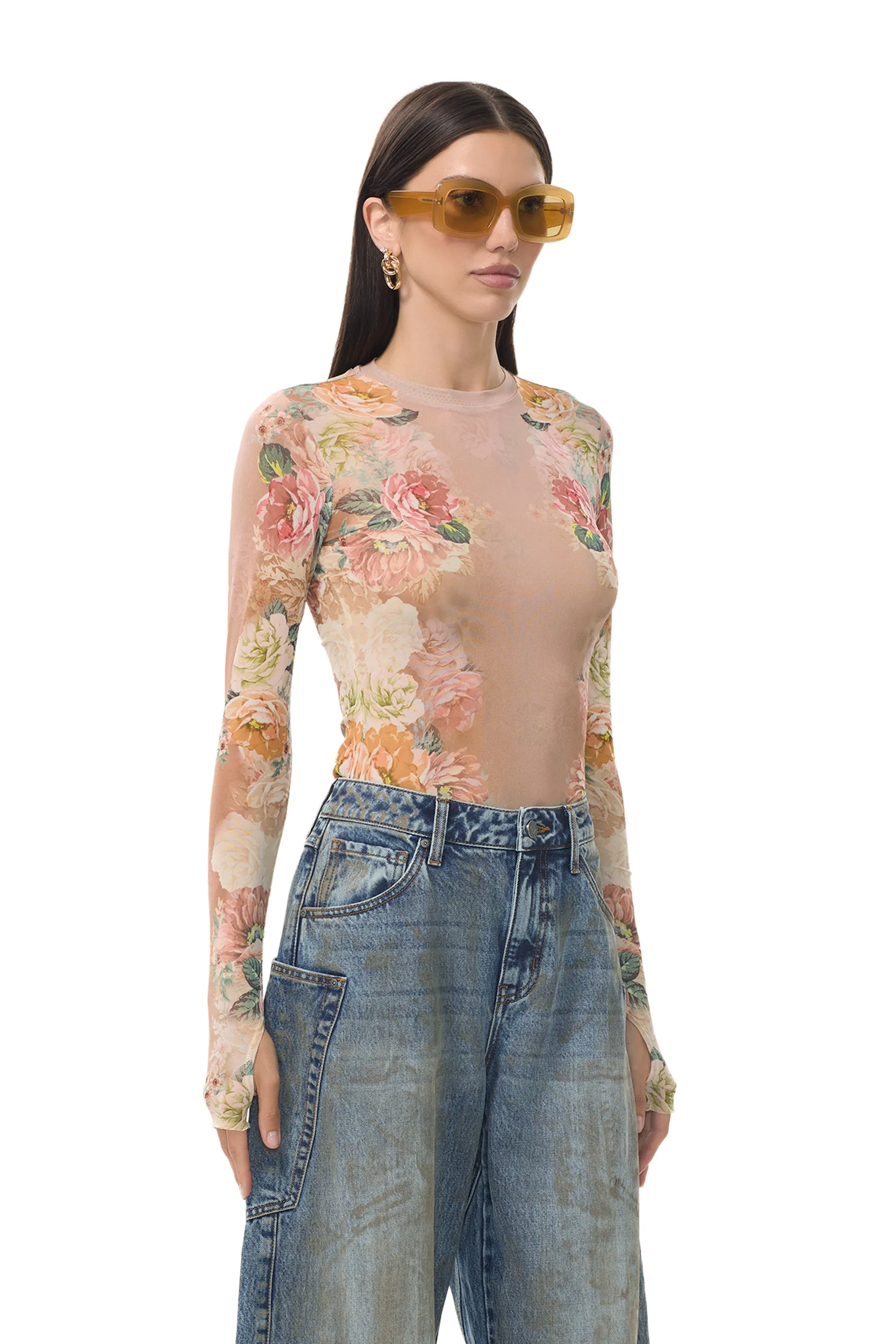 UVProtectionCoating TurtleneckDesign Kaylee Top - Honey Rose Frame