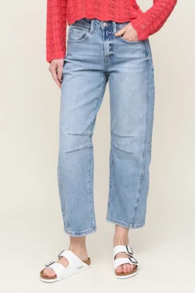 Style Forward High Rise Barrel Jean