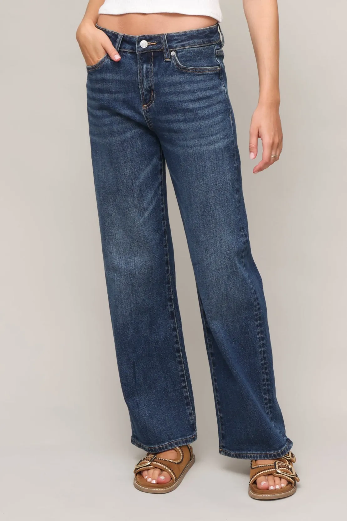 High Rise Loose Fit Straight Simple Wear Casual Days